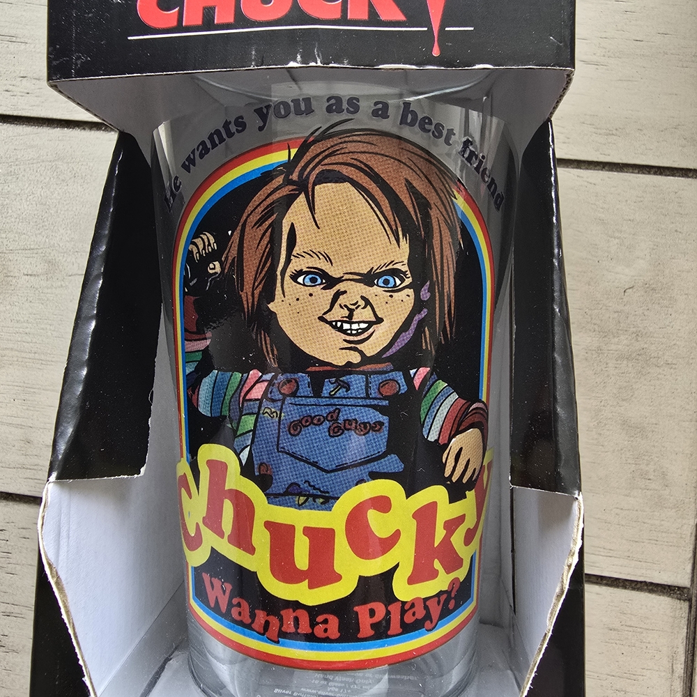 Chucky Glass with Colorful Design